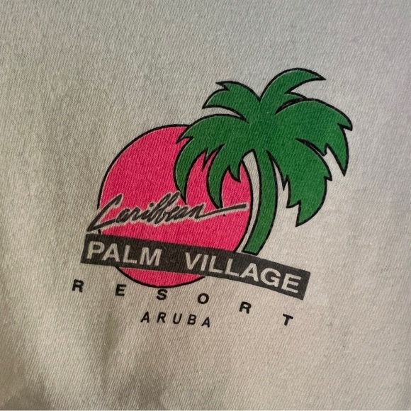 Vintage 80's Caribbean Palm Village - Cropped - Picture 4 of 4